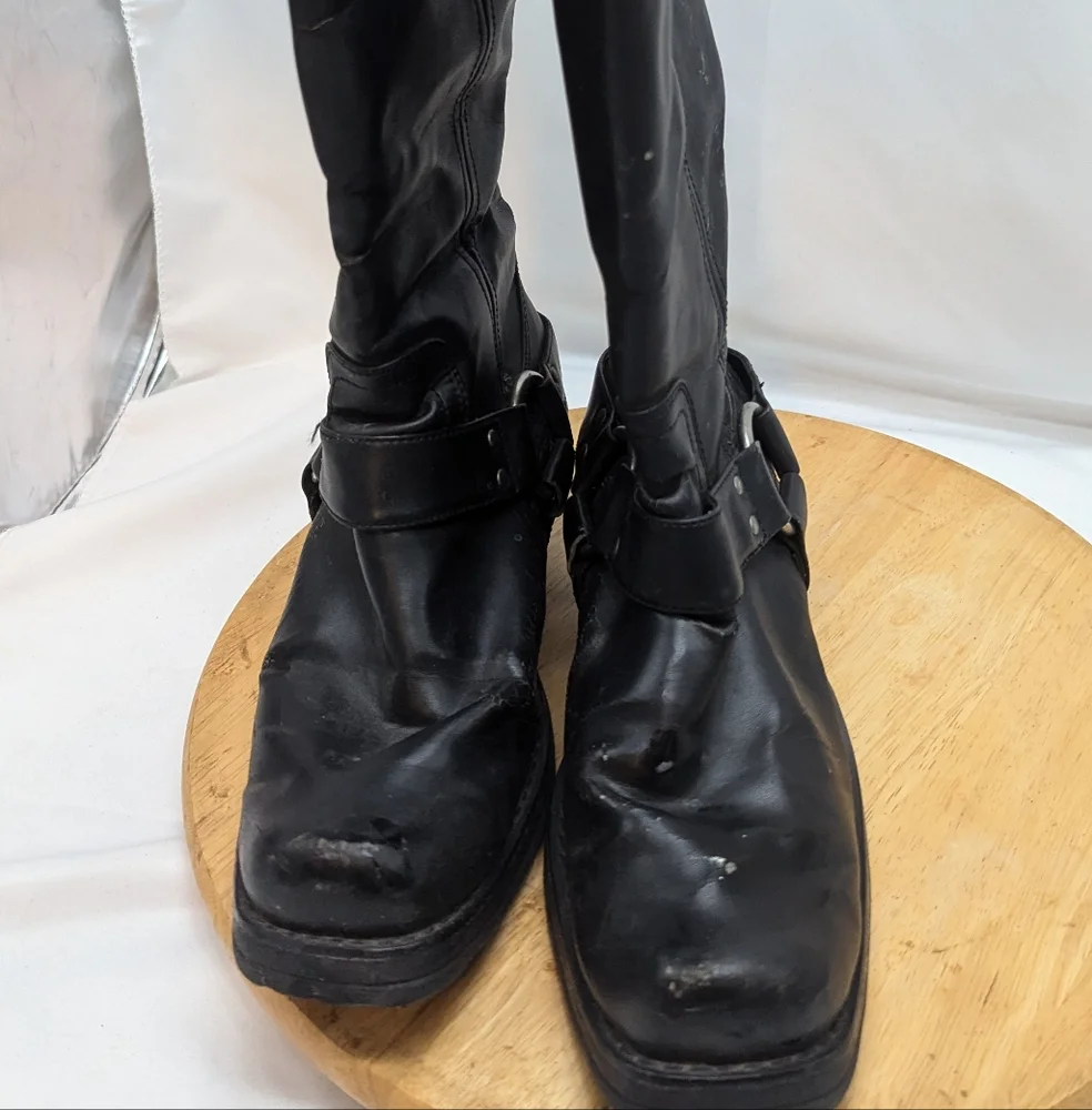 Womens US 7.5 Arizona Harness Cowboy / Biker Boots - Picture 2 of 6